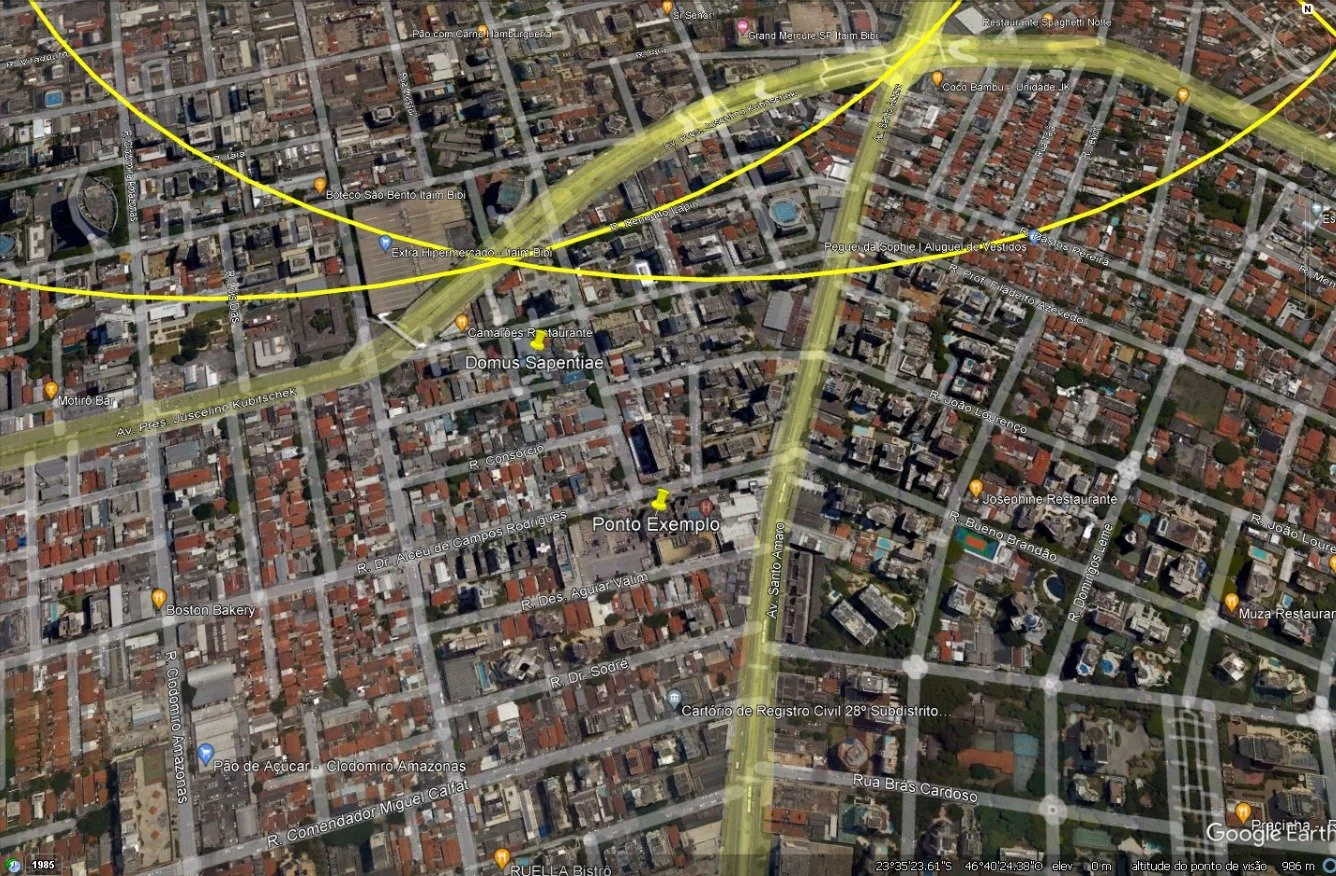 Ponto sugerido no bairro do Itaim Bibi